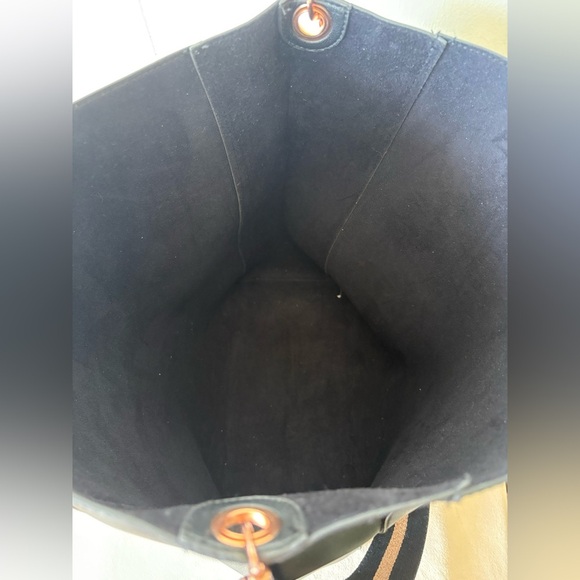 Slouchy Black Faux Leather Tote Bag - Picture 11 of 12